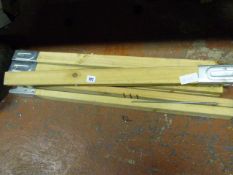 2 Pairs of Wood Trestles & Motorcycle Wheel