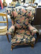 Art Deco High Back Chair