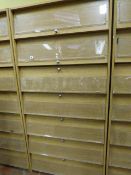 7 Tier Enclosed Storage Unit in Light Oak Finish