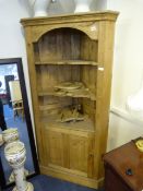 Edwardian Pine Corner Cabinet