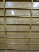 7 Tier Enclosed Storage Unit in Light Oak Finish