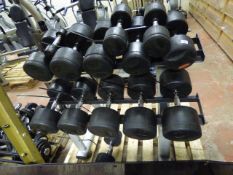 *Set of Dumbbells 12.5kg-40kg on Ziva Rack