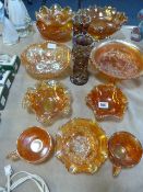 12 Pieces pf Carnival Glass