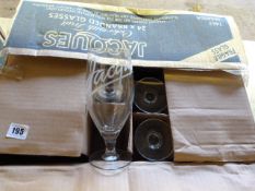 Box Containing 24 Jacques Branded Glasses