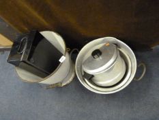 Old Enamel Bucket - Cash Box etc