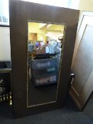 Brown Leatherette Wall Mirror