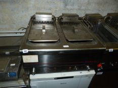 Hobart Electric 2 Basket 2 Compartment Fryer