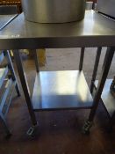 Mobile Stainless Steel Preparation Table