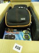 Box Containing Various Computer & Camera Cases