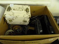 Box containing Handbags - Belts -Jewellery Box etc