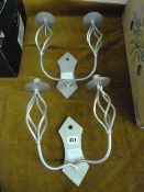 2 Wall Candle Sconces