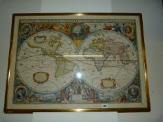 Framed Map of The World