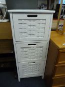 White 3 Drawer Tidy