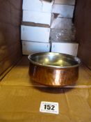 Box Containing 21 Copper & Stainless Steel Balti Dishes
