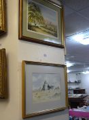 2 Framed Water Colours Depicting Country Scenes