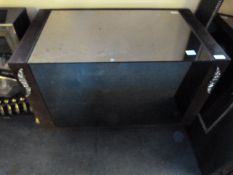 Brown Suede & Mirrored TV & Video Unit