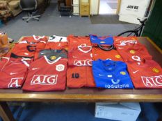 17 Various Manchester United Football Shirts