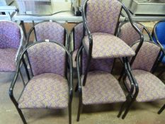 8 Tubular Framed Dining Chairs