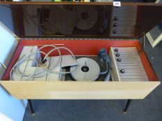 1960's Record Player in Cabinet