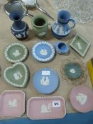 Quantity of Wedgewood - Jasper Ware - Trinket Dishes etc