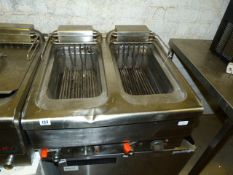 Hobart Electric 2 Basket 2 Compartment Fryer