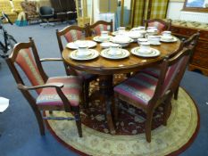 Crown ducal Pine Extending Dining Table with 6 Chairs