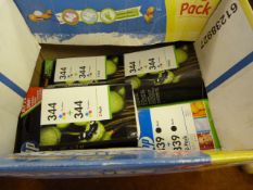 Box Containing HP Printer Colour Cartridges