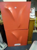 2 Pink Storage Boxes