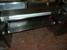 *Stainless Steel 2 Tier Servery Shelf Unit with Heated Lamp Display Ref BA121