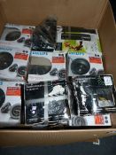 Box of MP3 Player Speakers - Headphones etc