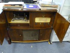 Collection of LP Records & Sobell Record Player Cabinet