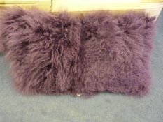 12 Purple Fluffy Cushions