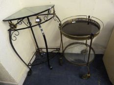 Wrought Iron Plant Stand & Hostess Trolley