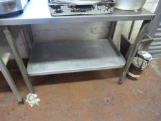 Stainless Steel Table With Undershelf