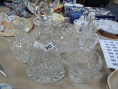 Cut Glass Decanter - Fruit Bowl etc