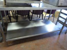 Stainless Steel Preparation Table with Under Shelf