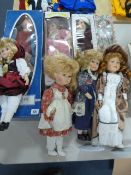 8 Porcelain Headed Dolls