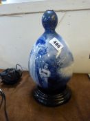 Royal Doulton Blue & White Lamp Base