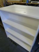 Pair of White 4 Tier Bookcases