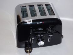 *Breville VTT 502 Aurora Stainless Steel 4 Slice Toaster - Twilight Black