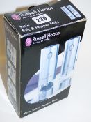 *Pair of Russell Hobbs Satin Salt & Pepper Mills