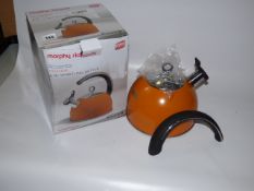 *Morphy Richards Accents Orange 2.5 Litre Whistling Kettle
