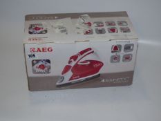 *AEG 4 Safety Plus Steam Iron - Red & White