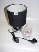 *Black & Chrome Touch Lamp