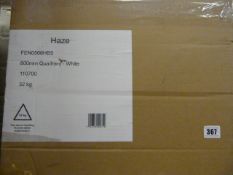 *HAZE 800MM WHITE QUADRANT ENCLOSU  RRP:449.00