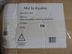 *MIST 900MM SEMI FRAMELESS TEARDRO  RRP:949.00