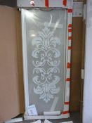 *HAZE DAMASK WHITE DOOR & SIDE PAN  RRP:329.00