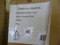*STORM 900MM FRAMELESS DOOR  RRP:849.00