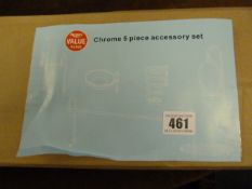 Chrome 5 Piece Bathroom Accessory Set