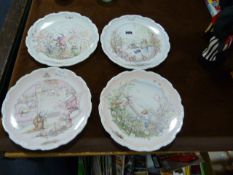 4 Royal Doulton Wind in The Willows Plates